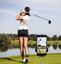 Load image into Gallery viewer, UEVERHI Adjustable Golf Cell Phone Holder Clip, Record Golf Swing Training |Works with Golf Cart or Push Cart,Golf Club,Flag Pole
