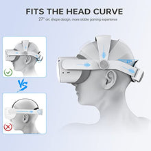 Load image into Gallery viewer, Head Strap Accessories Compatible with Quest2: WinDrogon 27° Arc Shape Head Strap for Oculus/ Meta Quest 2 Replacement for Elite Strap Enhanced Support and Comfort Reduce Face Pressure in VR Gaming
