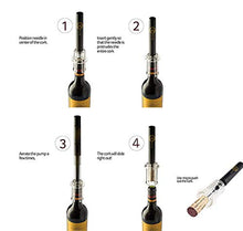 Load image into Gallery viewer, Wine Ziz Amazingly Simple Wine Opener with Foil Cutter Gift Set for Wine Lovers | Wine Pump Air Pressure Wine Bottle Opener Easy Cork Remover Corkscrew | Wine Bottle Openers Best Sellers (Black)

