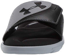 Load image into Gallery viewer, Under Armour Men's Ignite VI SL Slide Sandal, Black (002)/Steel, 11 M US
