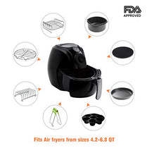 Load image into Gallery viewer, CAXXA 15 PCS 8 Inch XL Air Fryer Accessories, Deep Fryer Accessories with Recipe Cookbook Compatible with Growise Phillips Cozyna Fits All 4.2QT - 5.8QT Air Fryer
