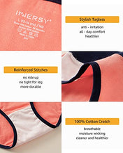 Load image into Gallery viewer, INNERSY Teen Girls Underwear Cotton Stretch Briefs Comfy Mid Rise Panties 6 Pack (12-14 Years, Bright Colors)
