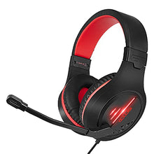 Load image into Gallery viewer, COLUSI Super Lightweight Gaming Headset Xbox One Headset,PS4 Headset with Mic&amp;LED Light,Compatible with PC,Laptop,PS4,Xbox One Conntroller(Adapter Not Included),Ipad,Mobile Phone(Red)
