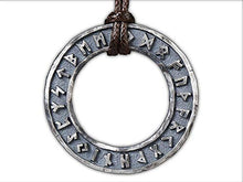 Load image into Gallery viewer, 925 Sterling Silver Norse Viking rune necklace Pendant Amulet Talisman Handcrafted
