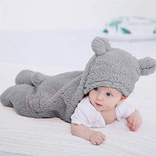 Load image into Gallery viewer, XMWEALTHY Cute Baby Items Newborn Plush Nursery Swaddle Blankets Soft Infant Girls Clothes Grey
