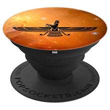 Load image into Gallery viewer, Faravahar Zarathustra Zoroastrian Farohar Farvahar Iran PopSockets Grip and Stand for Phones and Tablets
