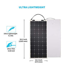 Load image into Gallery viewer, Renogy Flexible Solar Panel 175 Watt 12 Volt Monocrystalline Semi-Flexible Bendable Mono Off-Grid Charger for Marine RV Cabin Van Car Uneven Surfaces
