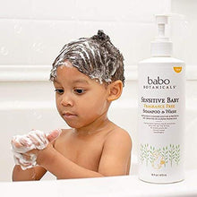 Load image into Gallery viewer, Babo Botanicals Sensitive Baby 2-in-1 Shampoo &amp; Wash With Natural Oat Protein, Shea and Cocoa Butter, Fragrance-Free, Vegan - 16 oz.
