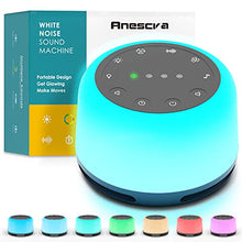 Load image into Gallery viewer, Anescra White Noise Machine for Baby Adults Kids Sound Machine Battery and Plug in, 24 Soothing Sounds Machine with Night Light, Portable Sleep Noise Maker Machine for Home, Office, Travel
