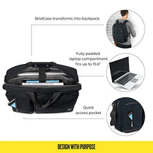 Load image into Gallery viewer, Solo New York Duane Hybrid Convertible Laptop Briefcase, Slate, One Size
