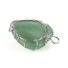 Load image into Gallery viewer, Top Plaza Natural Green Aventurine Healing Crystals Necklace Silver Tree of Life Wire Wrapped Heart Shape Stone Pendant for Womens Girls Ladies

