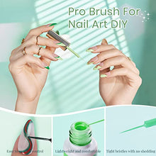 Load image into Gallery viewer, Beetles Gel Polish Nail Art Gel Liner Set-6 Colors Easter Nail Green Elf Gel Art Paint for Swirl Nails Spring Forest Green Yellow Colors Built Thin Nail Art Brush in Gel Pens Soak Off Led Lamp Nail Gel
