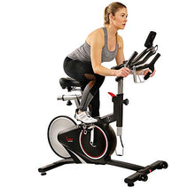 Load image into Gallery viewer, Sunny Health &amp; Fitness Magnetic Rear Belt Drive Indoor Cycling Bike with RPM Cadence Sensor - SF-B1709, Black

