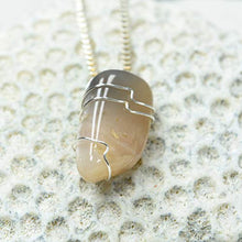 Load image into Gallery viewer, Custom Wire Wrapped Black Moonstone Pendant and Necklace - Choose Sterling Silver Chain or Leather Cord - Quantity of 1
