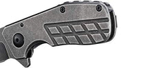 Load image into Gallery viewer, CRKT Razelcliffe Folding Pocket Knife: Compact EDC Straight Edge Utility Knife with Stainless Steel Chisel Blade and Framelock Handle - Black Stonewash 4021
