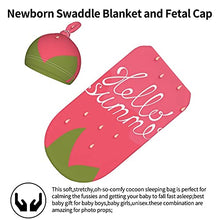 Load image into Gallery viewer, Strawberry Hello Summer Baby Swaddle Cocoon Sack,The Simple Swaddle with Beanie Set ,Soft Stretchy Comfortable Receiving Blanket for Infants &amp; Newborns 0-6 Months
