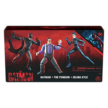 Load image into Gallery viewer, DC Comics, Batman 3-Pack with Exclusive 4” Batman, Selina Kyle, The Penguin Action Figures, 3 Accessories, Batman Movie Kids Toys (Amazon Exclusive)
