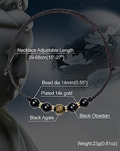 Load image into Gallery viewer, XHUUU Natural Black Obsidian Choker Necklaces for Women Lucky Stone Healing Crystals Gemstone Beads Balance Necklace for Men
