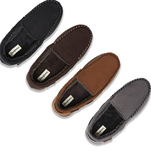 Load image into Gallery viewer, Dearfoams Men's Microsuede Moccasin with Whipstitch Slipper, Coffee, Medium
