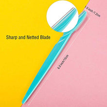 Load image into Gallery viewer, 60 Pieces Eyebrow Razor Shaper Trimmer Shaver Women Facial Razor with Precision Cover (Pink, Blue, Yellow)
