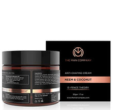 Load image into Gallery viewer, THE MAN COMPANY Anti Chafing Cream for Thighs – Organic Chafing Prevention &amp; Relief (1.7 oz) – Anti Friction for Runners, Cycling, Thighs rub – Moisturizer, Soothing, Itch Relief – Sulfate, Paraben free
