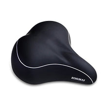 Load image into Gallery viewer, LINGMAI Comfortable Exercise Bike Seat for Men and Women,Oversize Bicycle Saddle with Soft Cushion Improves Comfort for Mountain Bike, Road Bicycle, Hibrid and Stationary Electric Bike
