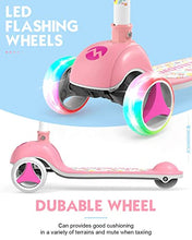 Load image into Gallery viewer, Mountalk Toddler Foldable Scooter for Kids, 3 Wheels Scooter for Boys and Girls with Adjustable Heights and LED Wheels(Kitten)
