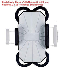Load image into Gallery viewer, DHYSTAR Cell Phone Holder Mount Clip for Golf Cart Accessories, Music Microphone Stand Pole, Wheelchair Walker, Stroller, Boat, Bicycle Handlebar, Exercise Spin Bike, Clamp Fits Most Smartphones
