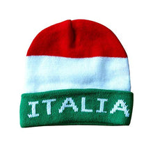 Load image into Gallery viewer, Italia Multi-Color Knit Ski Cap – Colorful Italian Hat - Italy Collection of Italian Pride Products at PSILoveItaly
