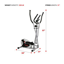 Load image into Gallery viewer, Sunny Health &amp; Fitness SF-E905 Elliptical Machine Cross Trainer with 8 Level Resistance and Digital Monitor
