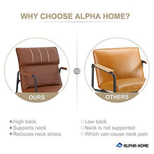 Load image into Gallery viewer, ALPHA HOME Living Room Accent Chair Sofa Chair Lounge Chair with Metal Leg for Home Office Study Living Room Vanity Bedroom,Brown
