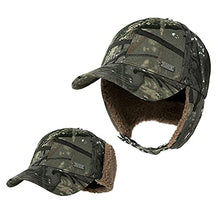 Load image into Gallery viewer, Jeff &amp;Aimy Womens Winter Fitted 62% Wool Tweed Earflap Dad Elmer Fudd Hat Baseball Cap for Men CamoGray M
