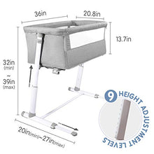 Load image into Gallery viewer, Baby Bassinet,RONBEI Bedside Sleeper,Baby Bed to Bed,Babies Crib Bed, Adjustable Portable Bed for Infant/Baby Boy/Baby Girl/Newborn (Light Grey)
