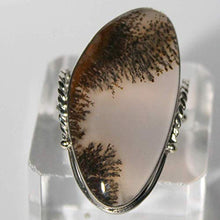 Load image into Gallery viewer, Dendritic agate ring, Landscape agate, Moss agate, 38x20x1 mm

