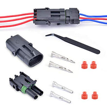 Load image into Gallery viewer, 301Pcs 20 Kits Waterproof Car Electrical Wire Connector Terminals Plug Kit 1/2/3/4/6/Male&amp;Female Pin Small Plug 18-14AWG Water Resistend Truck Harness Plug Car Spark Plug Connector
