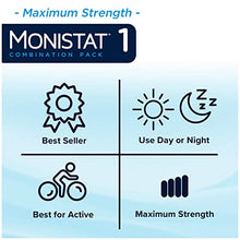 Load image into Gallery viewer, MONISTAT 1-Dose Yeast Infection Treatment For Women, 1 Ovule Insert &amp; External Itch Cream
