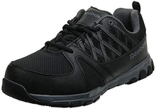 Load image into Gallery viewer, Reebok Work Men's Sublite RB4016 Safety Toe Athletic Work Shoe Construction, Black, 10 W US
