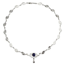 Load image into Gallery viewer, NOVICA Lapis Lazuli .925 Sterling Silver Pendant Necklace, 19.25" 'Art Nouveau'
