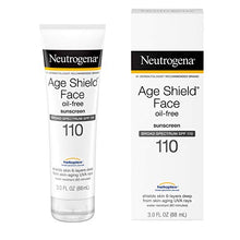 Load image into Gallery viewer, Neutrogena Age Shield Face Lotion Sunscreen with Broad Spectrum SPF 110, Oil-Free &amp; Non-Comedogenic Moisturizing Sunscreen to Prevent Signs of Aging, 3 fl. oz

