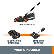 Load image into Gallery viewer, Worx WG779 40V Power Share 4.0Ah 14" Cordless Lawn Mower
