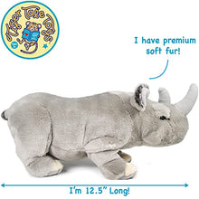Load image into Gallery viewer, Rhodie The Rhino - 12.5 Inch Stuffed Animal Plush Rhinoceros - by Tiger Tale Toys
