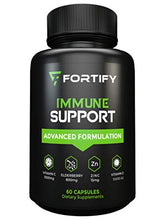Load image into Gallery viewer, Immune System Booster Antioxidant Supplement, Elderberry Capsule, with Vitamin C, Vitamin D, Zinc, Supports Natural Energy, Memory, and Stress Relief - 60 Capsules
