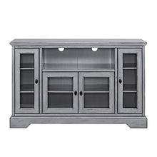 Load image into Gallery viewer, WE Furniture Traditional Wood Stand for TV's up to 56" Living Room Storage, Grey
