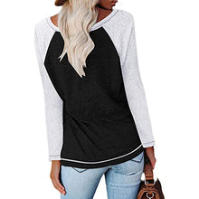 Load image into Gallery viewer, Womens Short Sleeve Raglan V Neck T Shirts Tees Casual Loose Fit Tshirts Tops
