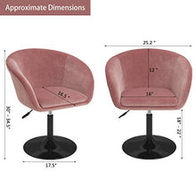 Load image into Gallery viewer, Duhome Jumbo Size Velvet Contemporary Salon Stool with Wheels Home Office Chair Round Swivel Accent Chair Tufted Adjustable Pink
