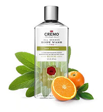Load image into Gallery viewer, Cremo Rich-Lathering Sage &amp; Citrus Body Wash, A Revitalizing Combination of Bright Mandarin, Dry Herbs and White Cedar, 16 Oz (Pack of 2)
