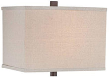 Load image into Gallery viewer, Tahoe Rustic Table Lamp Natural Stale Rectangular Box Shade for Living Room Family Bedroom Bedside Nightstand Office - Franklin Iron Works

