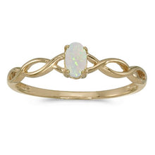 Load image into Gallery viewer, Jewels By Lux 10k Yellow Gold Oval Opal Ring Size 7
