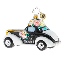 Load image into Gallery viewer, Christopher Radko Hand-Crafted European Glass Christmas Ornament, Love &amp; Carriage
