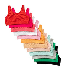 Load image into Gallery viewer, Alyce Intimates Girls Cotton Cropped Cami Training Sports Bra, Pack of 12
